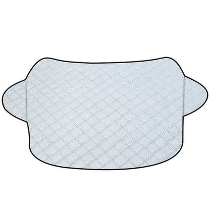 Silver coating car windscreen snow cover with winter plus cotton thick snow block design, waterproof exterior sunshade for sedan and SUV
