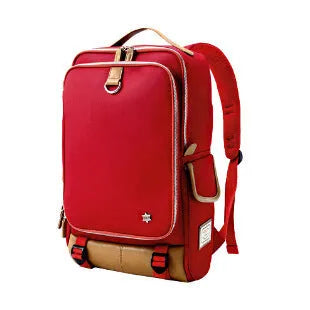 Modern large capacity Oxford cloth backpack in grey, showing front view with dimensions 30x16x46cm.