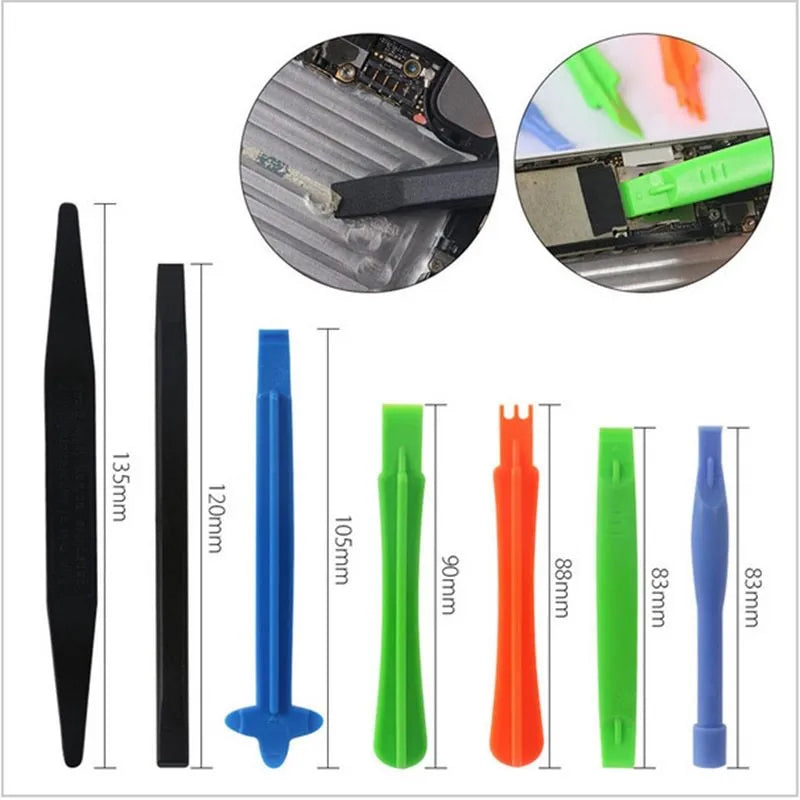 21 in 1 mobile phone disassembly tool kit with chrome vanadium alloy steel screwdrivers, plastic picks, suction cups and tweezers