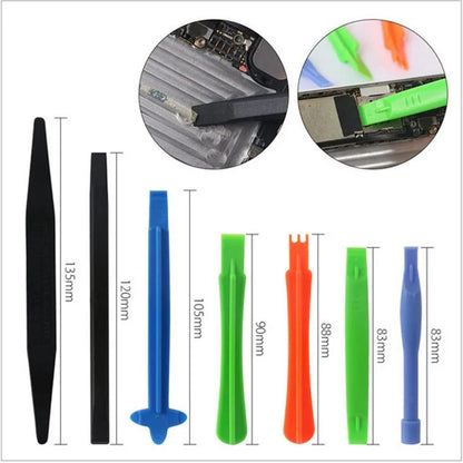 21 in 1 mobile phone disassembly tool kit with chrome vanadium alloy steel screwdrivers, plastic picks, suction cups and tweezers