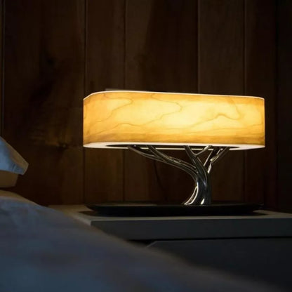 Creative Tree Light Table Lamp with Bluetooth speaker and wireless charging