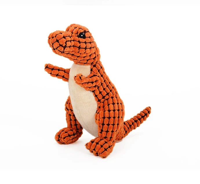 Durable dinosaur-shaped chew toys made of soft, high-quality materials for large dogs to play with and chew on
