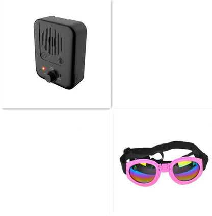 Ultrasonic anti-barking device for dogs with automatic 50-foot detection, suitable for outdoor mounting