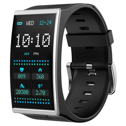 Bluetooth waterproof sports watch with 1.91-inch screen and silicone wristband for health monitoring