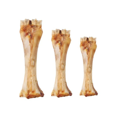 Puppy molar rod with textured surface for teeth cleaning and calcium supplementation