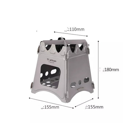 Widesea Camping Wood Stove - Pure Titanium Multi-Fuel Stove for Outdoor Cooking