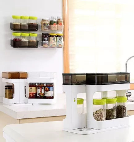 Kitchen Bathroom Storage Plastic Box in Grey, Coffee, Transparent colors