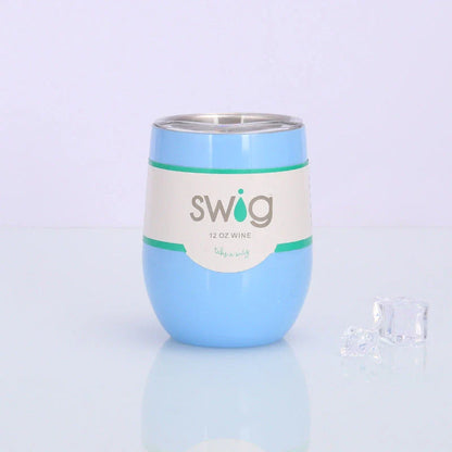 Swig Eggshell Cup - 12oz Stainless Steel Insulated Wine Tumbler with Variety of Color Options