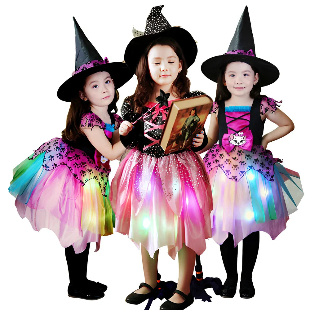 Purple Halloween costume with printed patterns on rabbit hair fabric for 18-24 year olds