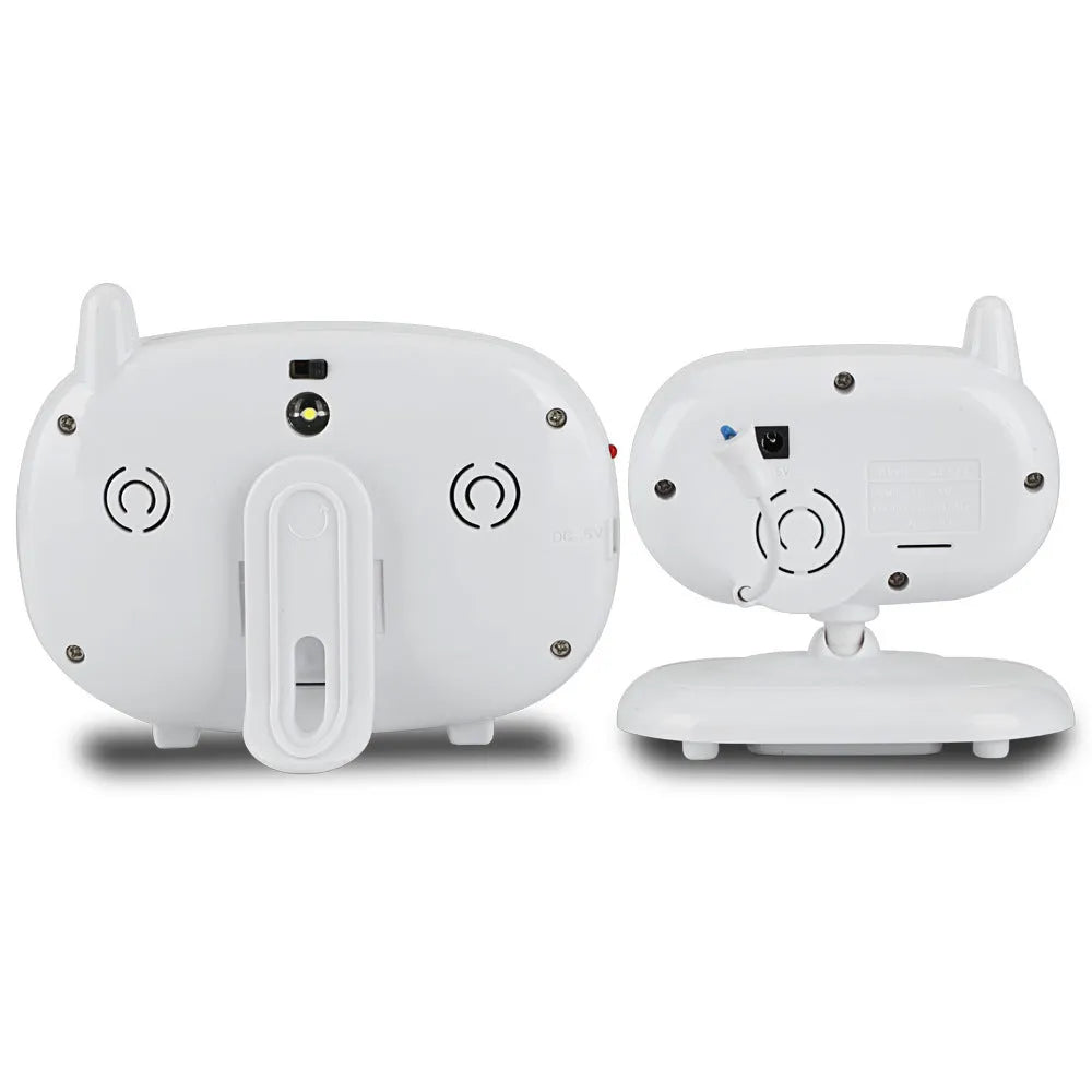 White 3.5 inch baby monitor with night vision camera and TFT LCD receiver, UK plug