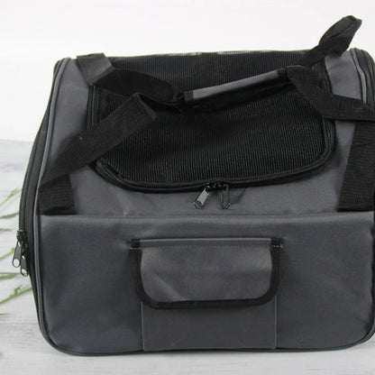 Foldable pet car seat bag in green, almond, and black for small cats and dogs