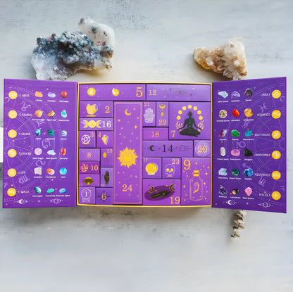 Paper Halloween countdown gift box with crystal-style design measuring 33.5cm wide