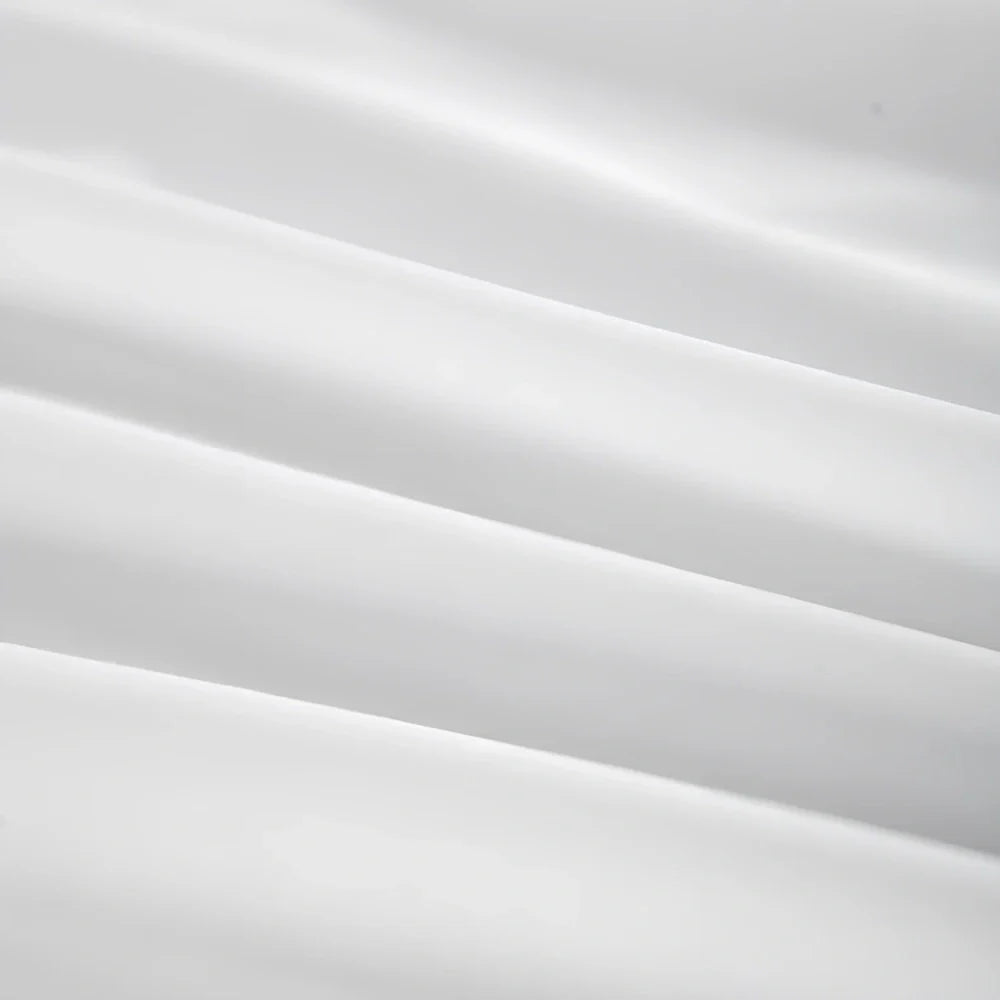 Four-piece 100% cotton bedding set in plain pattern, twill weave, 200x230cm fitted sheet for double bed