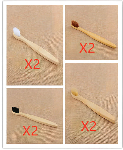 Organic bamboo toothbrush with 17.5cm ergonomic handle and charcoal-infused bristles for sustainable dental care