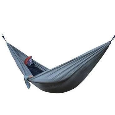 Durable and lightweight parachute hammock in various outdoor-friendly color options