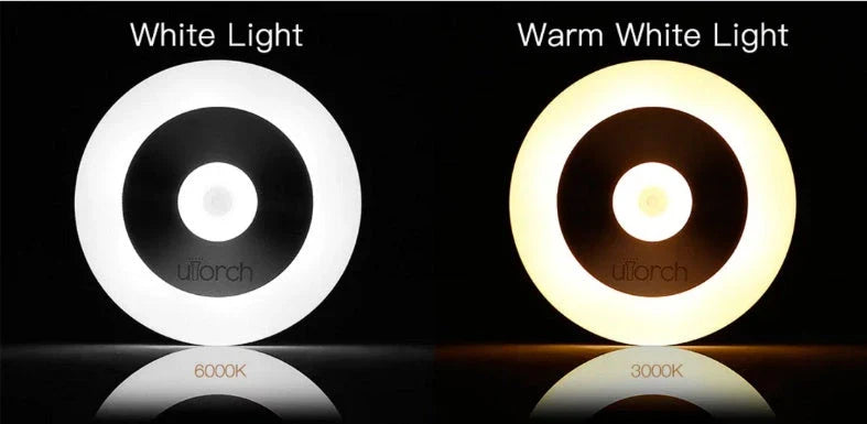 Motion-activated sensor night light with soft, glare-free illumination for hands-free convenience