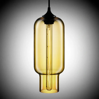 Nordic Modern Loft Pendant Lamp with adjustable height and glass body in various colors