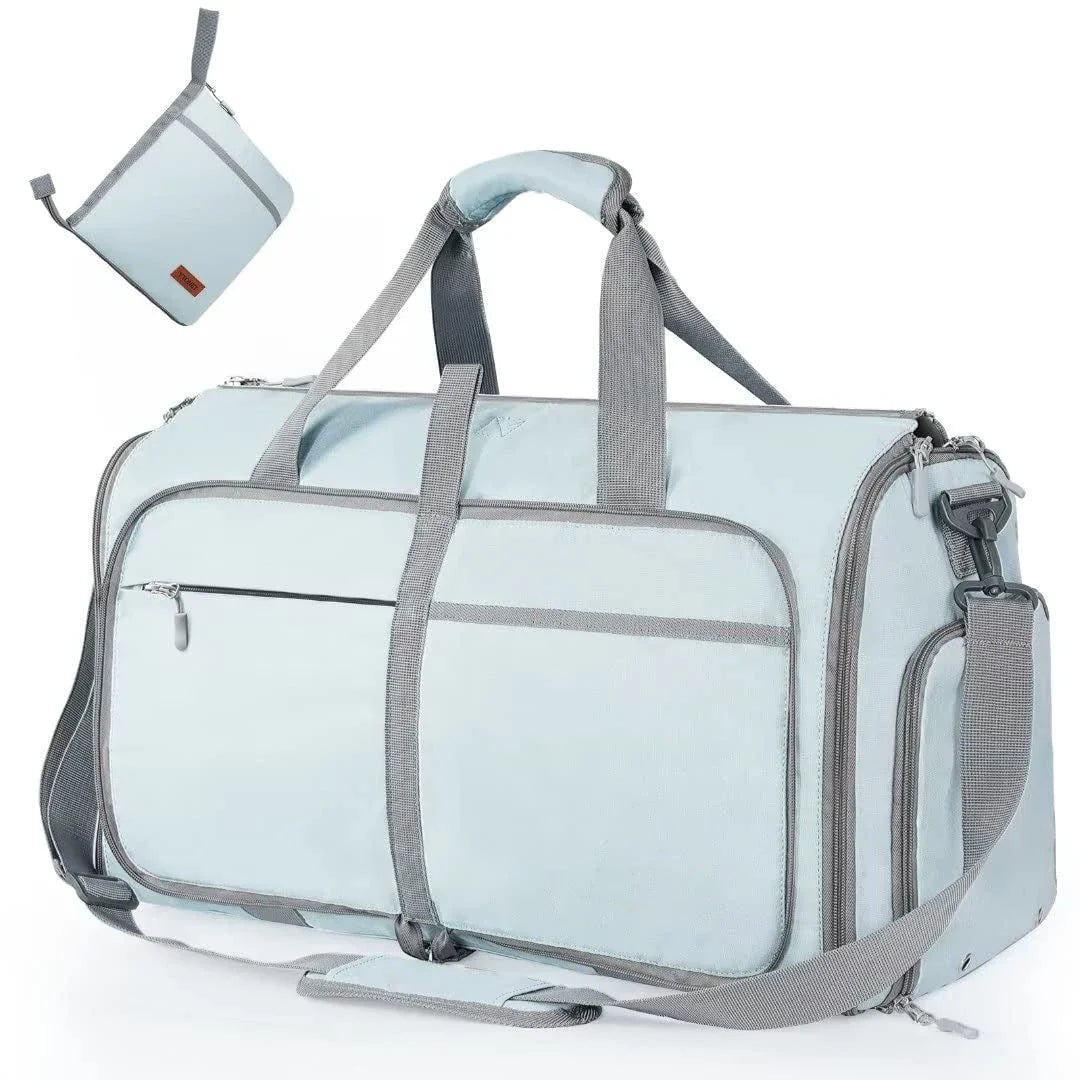 Spacious Travel Duffel Bag - Versatile Women's Handbag with Folding Suit Compartment in Multiple Color Options