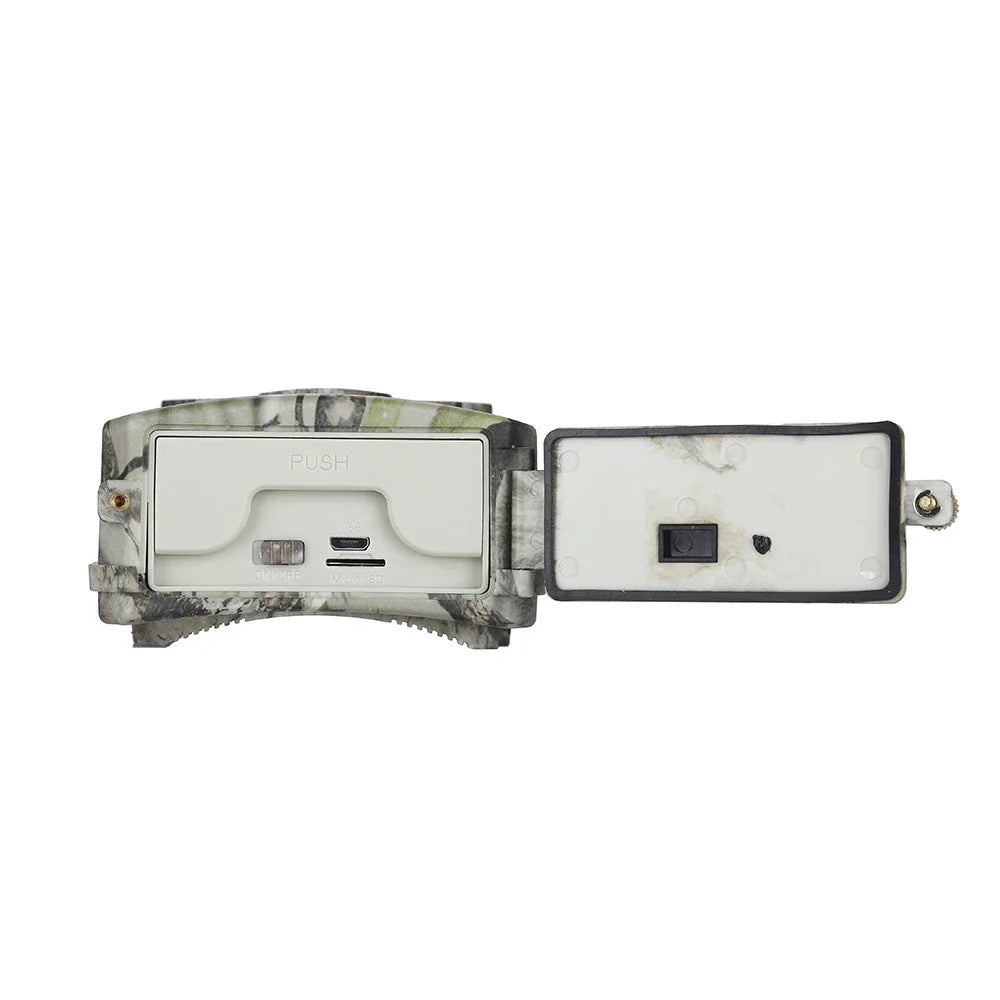 Premium 1080P trail camera with motion-activated sensor, infrared night vision, and weatherproof design for outdoor wildlife monitoring and hunting