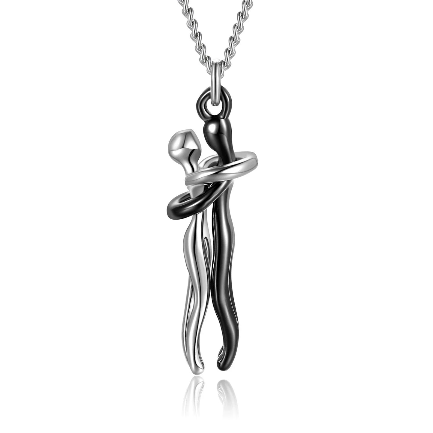Stylish unisex love necklace with brass pendant in various color options, including rose gold, white black, black gold, and more.