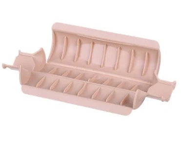 8-frame anti-skid kebab protector for BBQ skewers in green, khaki, blue, and pink