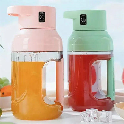 Portable Electric Juicer with Double-Handled Design, Large 50oz Capacity, and USB Charging for On-the-Go Convenience