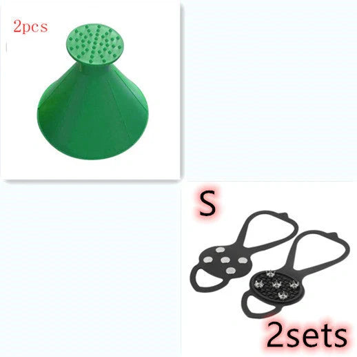 Silicone Non-Slip Shoe Grips for ice and snow safety in multiple colors