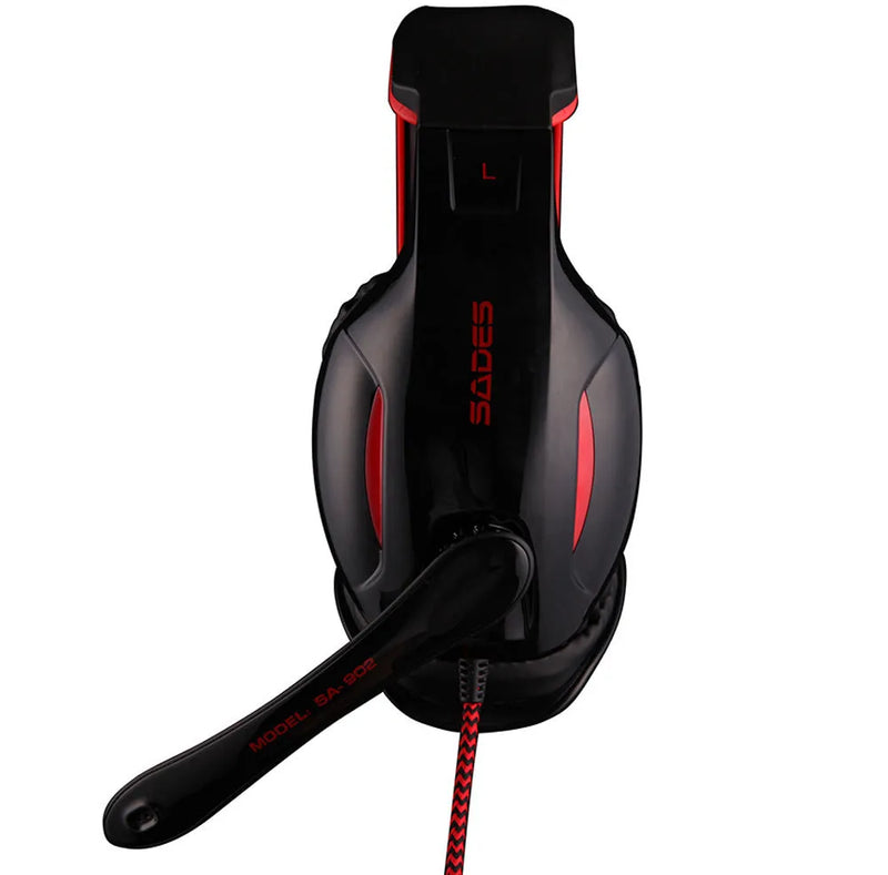SADES SA 902 Hero Alliance Gaming Headset: USB-interface wired headset with over-ear design for PC gaming, featuring adjustable headband and 40mm drivers for clear audio.