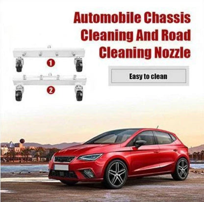 Powerful car undercarriage cleaning brush with extension rods for thorough and convenient car detailing