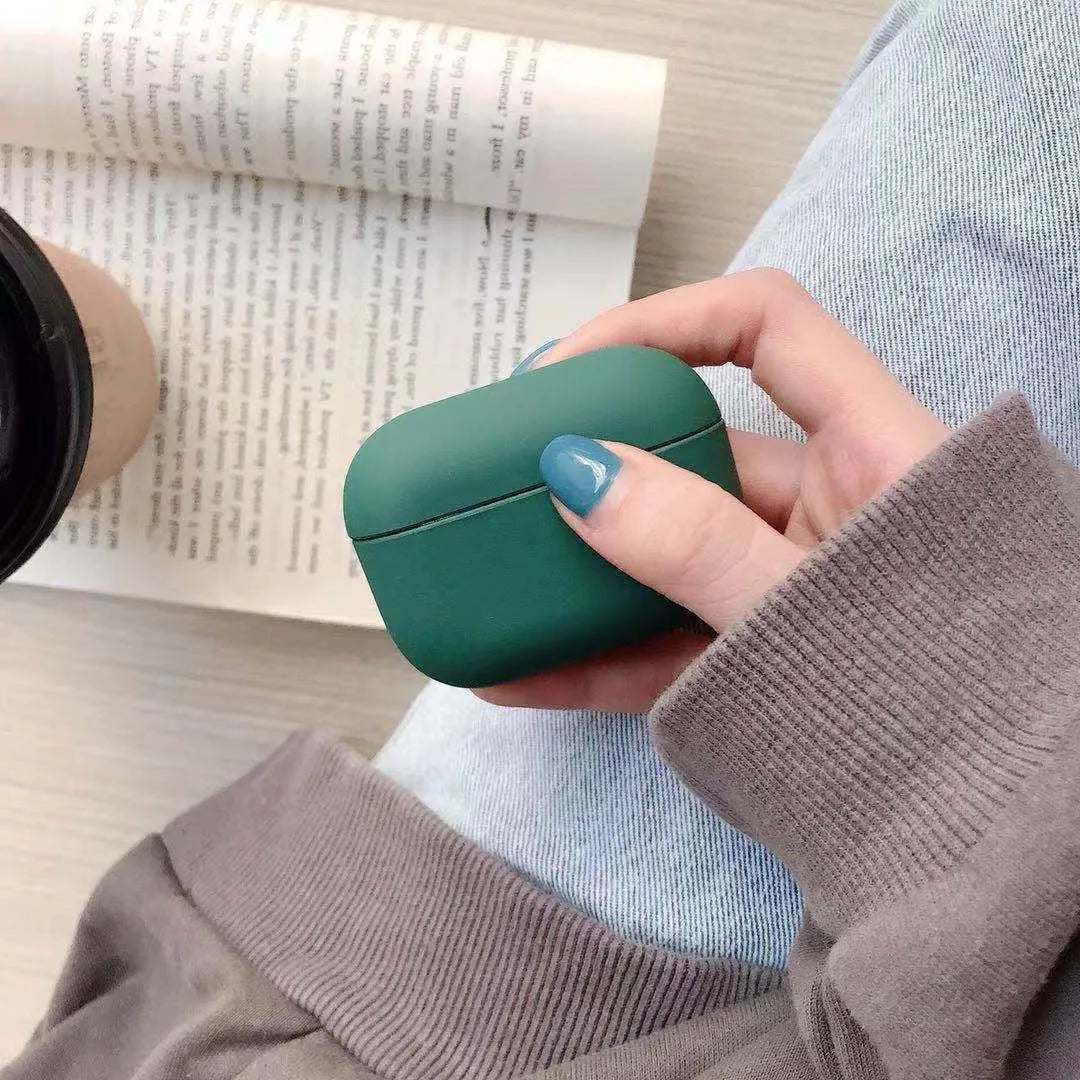 Compatible AirPods Pro 3 protective case in various colours like black, pink, green, and blue
