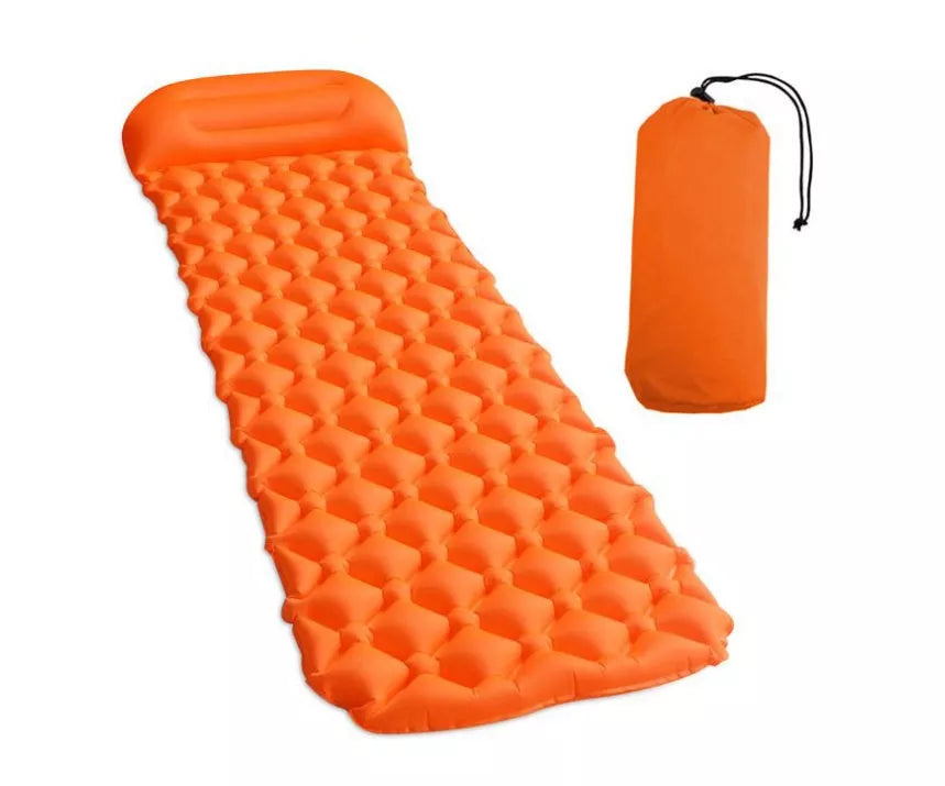 Inflatable Camping Mat with Pillow for outdoor sleeping comfort