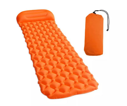 Inflatable Camping Mat with Pillow for outdoor sleeping comfort