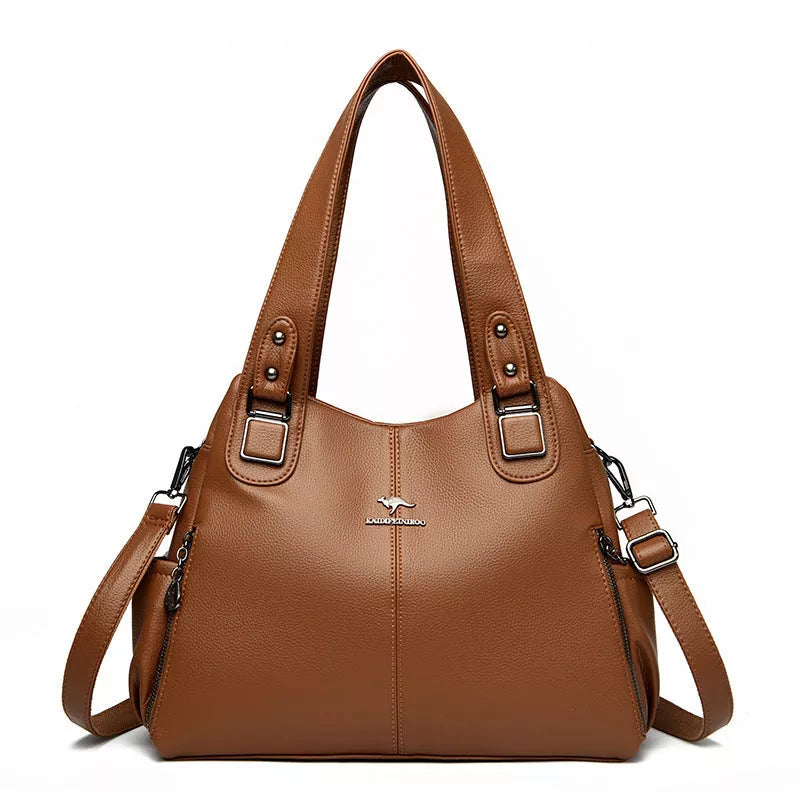 Women's vintage PU crossbody bag in various colors with large capacity and stylish design