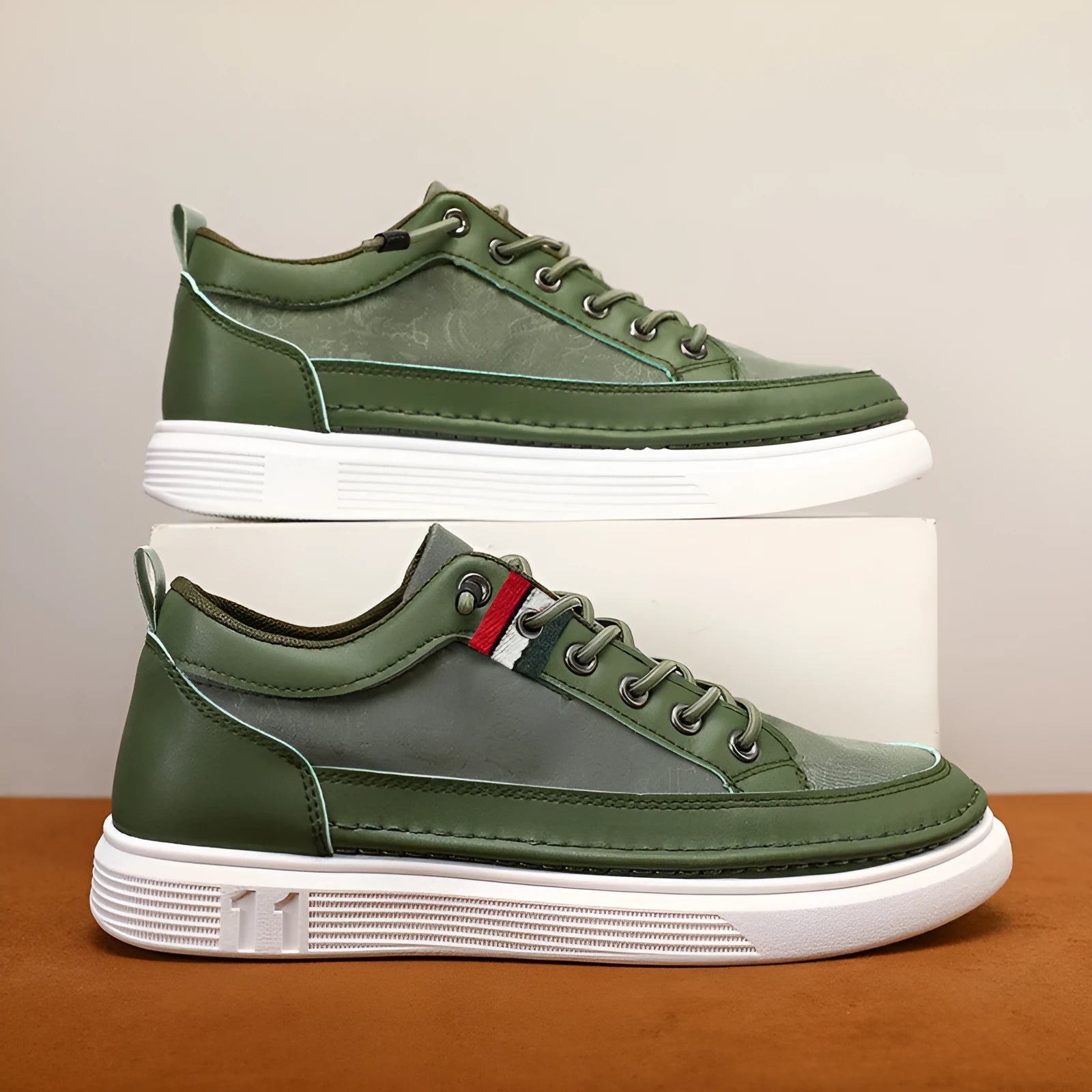Men's grey high-top canvas sneakers with bandage dress style and rounded toe on PVC sole