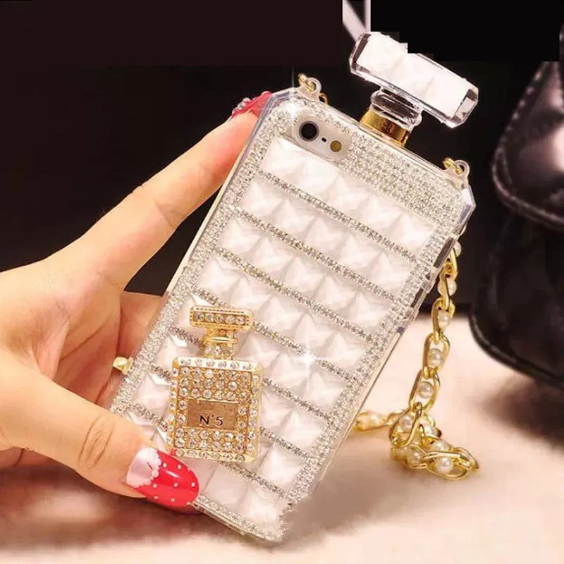 Handmade diamond rhinestone phone case in TPU, bling cover for iPhone and Samsung