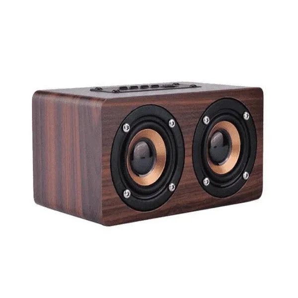 Wireless Bluetooth speaker W5 with wood shell, redwood or yellow wood grain, USB and card playback