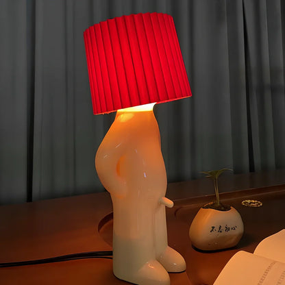 Shy Little Boy Reading Lamp in various colours with adjustable 11-15W wattage and ABS construction