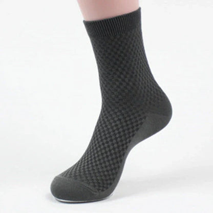 Men's bamboo fiber business socks in various colors for comfort and style