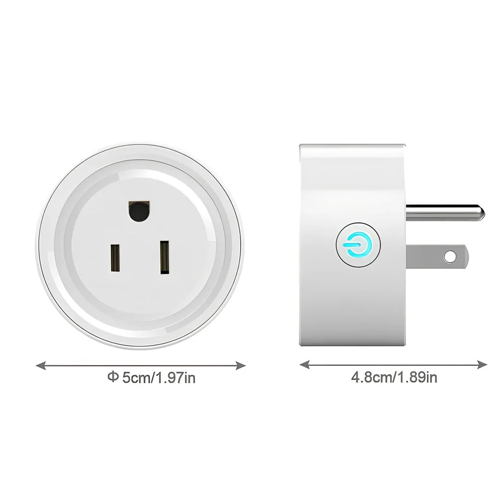 Wi-Fi smart plug with 4 power sockets and USB ports for remote control of devices