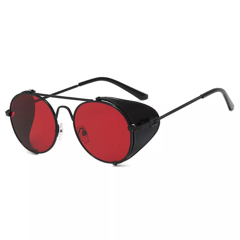 Steampunk sunglasses with metal frame and UV400 protection in various colors