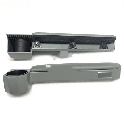 Grey car armrest door ring frame with magnetic sucker attachment system for vehicle door panels