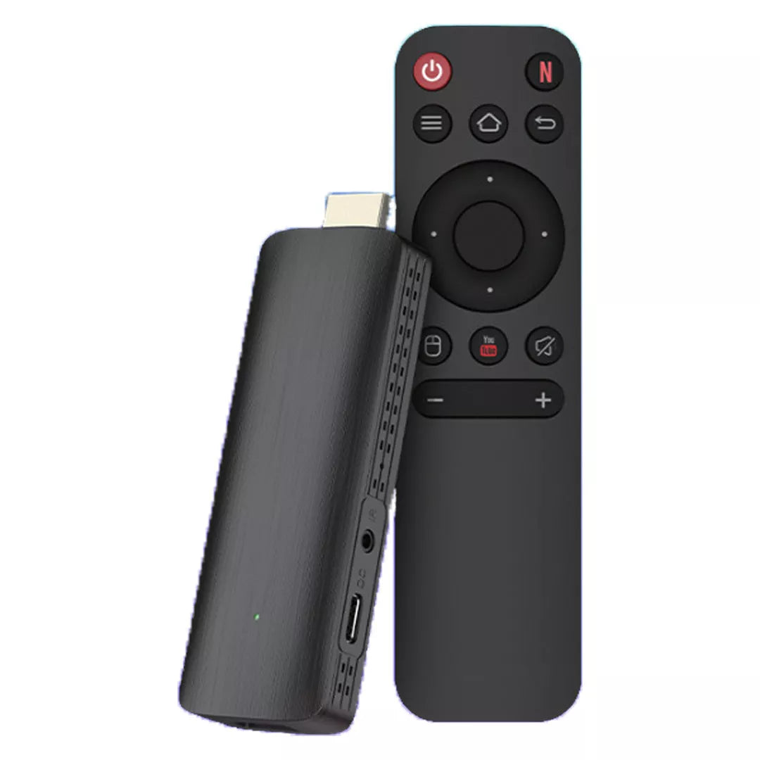 TV Stick 4K Network HD TV Player in black with wireless connectivity