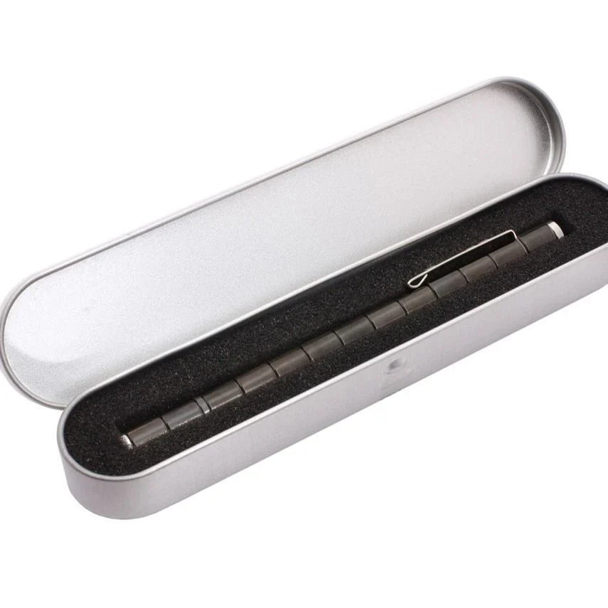 A magnetic modular pen with customizable components and accessories for stress relief, focus, and creativity