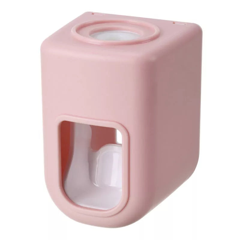 Nordic Automatic Toothpaste Dispenser in pink, blue, white, and gray options
