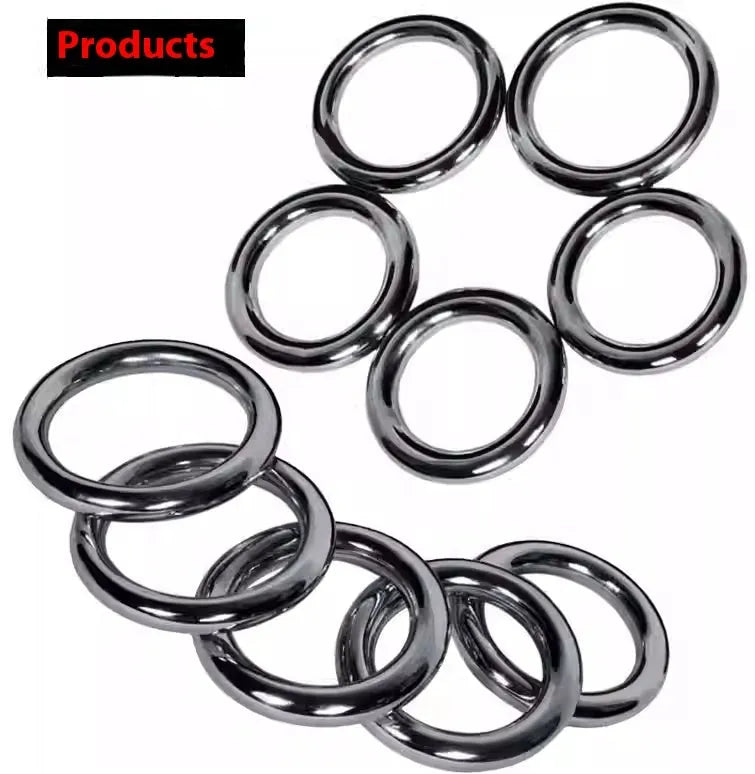 Wing Chun carbon steel training ring showing three adjustable sizes for forearm strengthening exercises