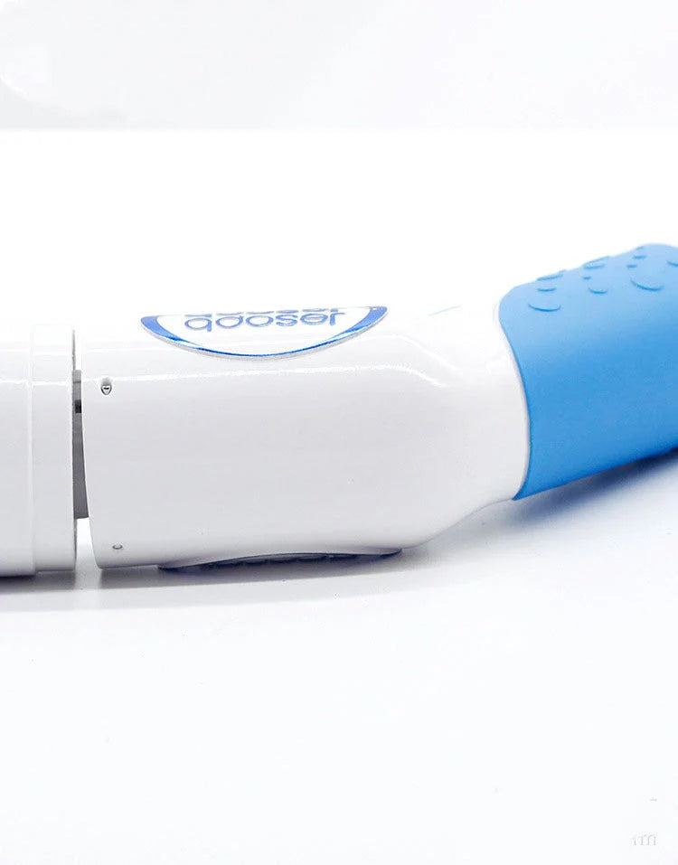 Powerful electric cleaning brush with soft rubber and plastic construction, designed for cleaning tiles, sinks, and other household surfaces