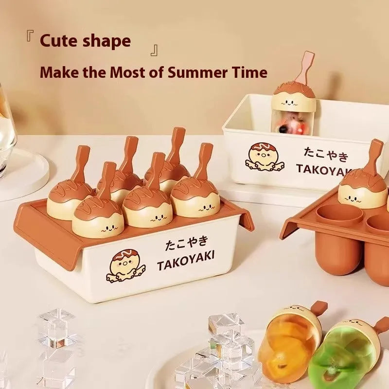 Plastic octopus balls ice cream mould for homemade dessert making
