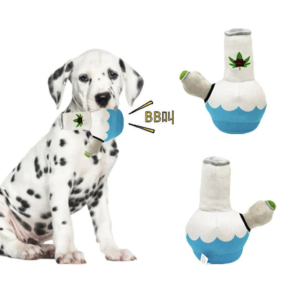 24cm dog plush toy with animal design and squeaker sound for pet play