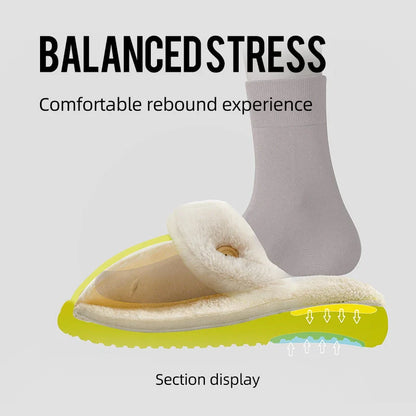 Winter warm slippers with non-slip EVA sole and baotou big head design in various colors