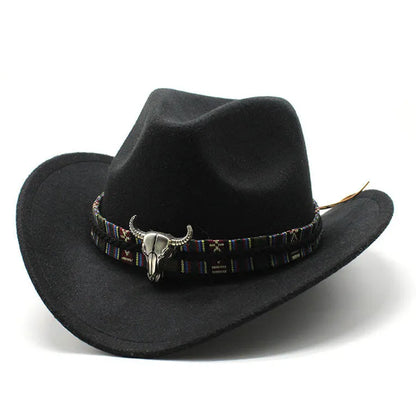 Western cowboy hat with bell crown design in polyester fabric, adjustable 56-58cm fit, shown in army green colour